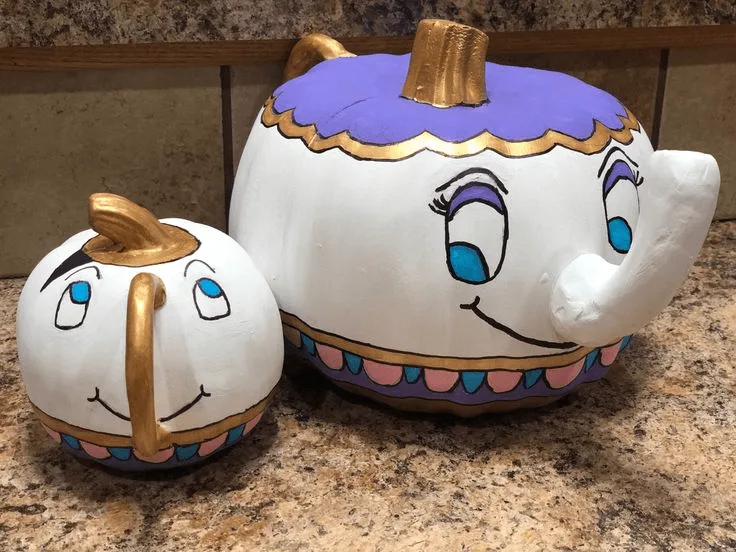mrs. potts & chip pumpkins
