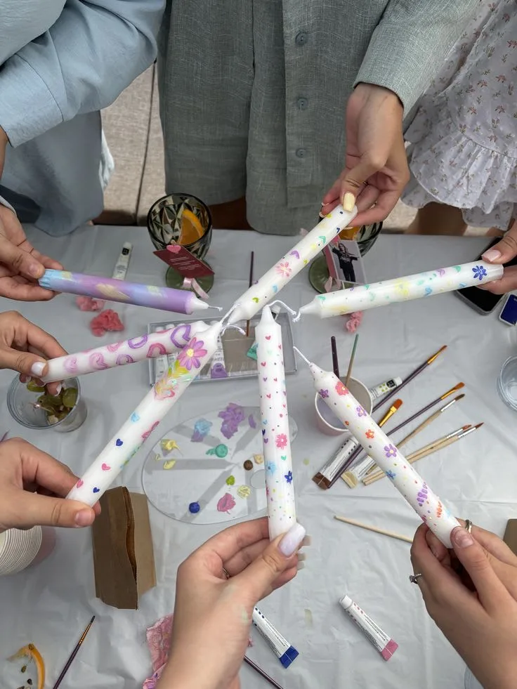 Paint Taper Candles