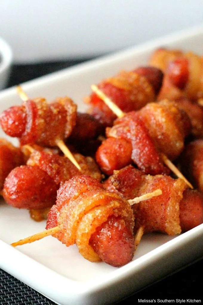 bacon wrapped brown sugar smokies
