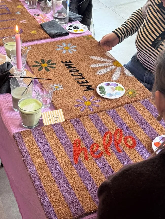 diy doormat painting