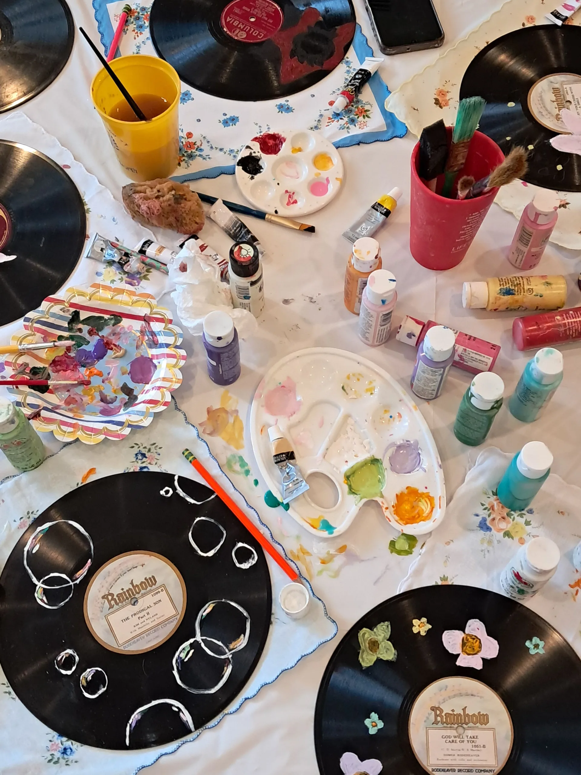 paint vinyl records