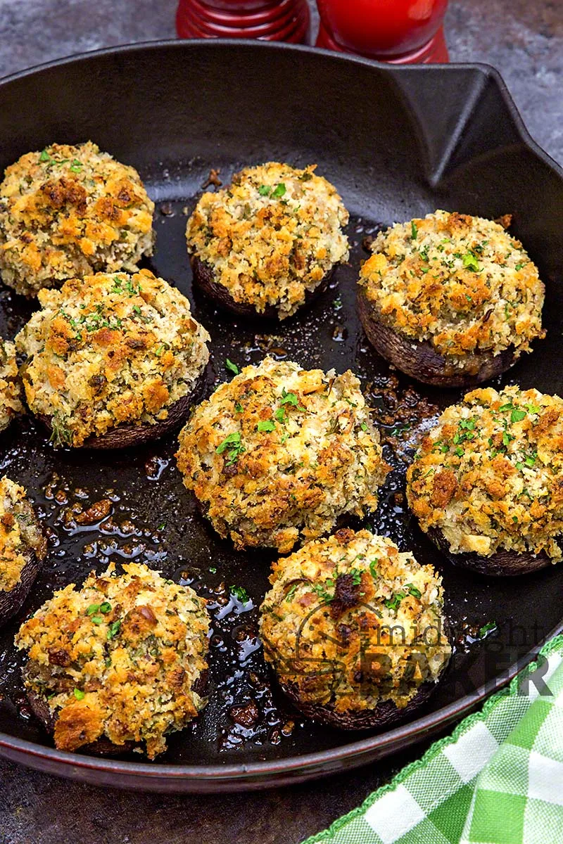 Stuffing-Stuffed Mushrooms easy thanksgiving appetizers